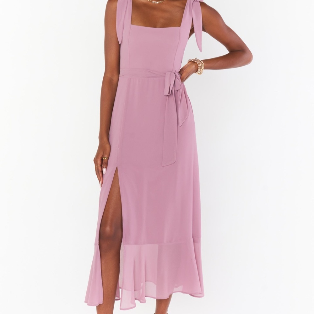 Mauve Show Me Your Mumu Claire bridesmaid dress in mauve Size S